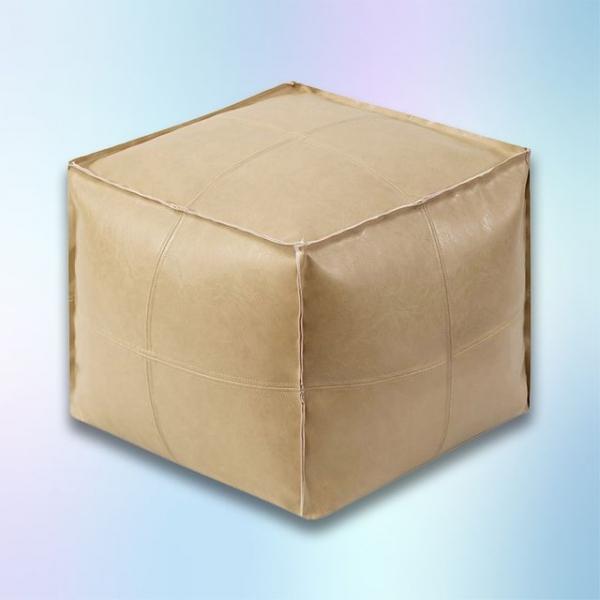 라이프가이드 아이보리 스퀘어 십자 수납스툴 커버 쿠션스툴커버 정리수납의자 충전재 미포함