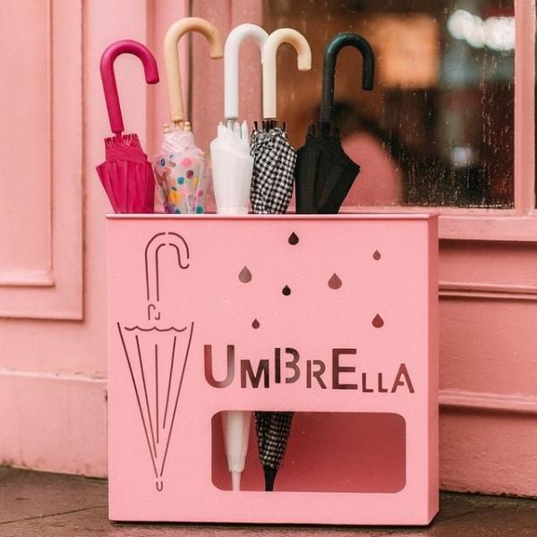 설렘하우스 비오는날 대용량 매장 우산꽂이 22구 핑크 카페 미용실 업소용 입간판우산꽂이