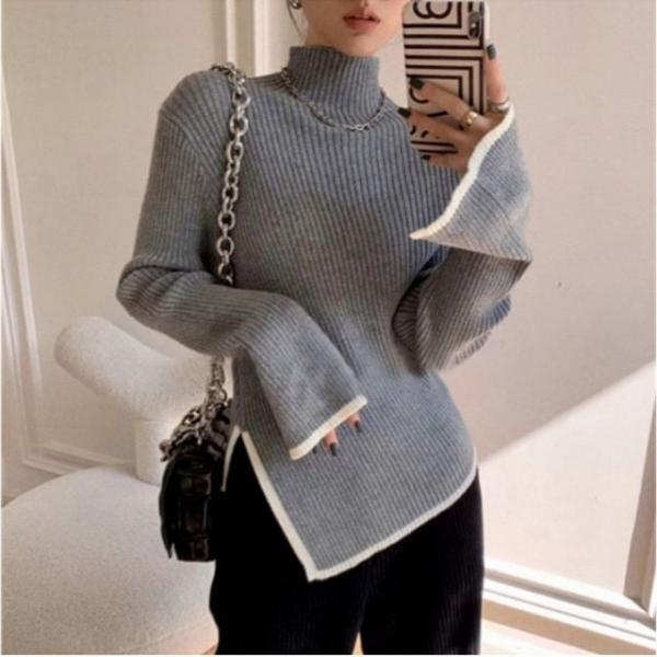 어반 무드 언발 하프넥 골지 니트 FSF-J 0004