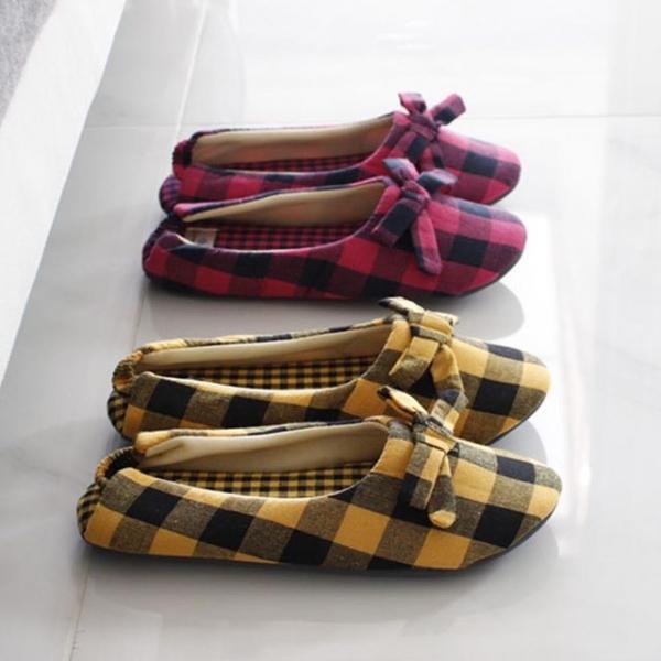 체크 덧신 선생님 보육교사 실내화 홈슬리퍼 천실내화