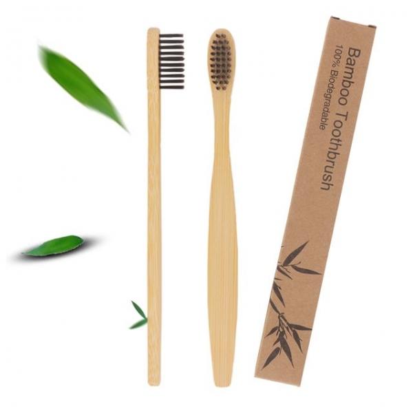뱀부 생분해 대나무 미세모 칫솔 블랙 10개 개별포장