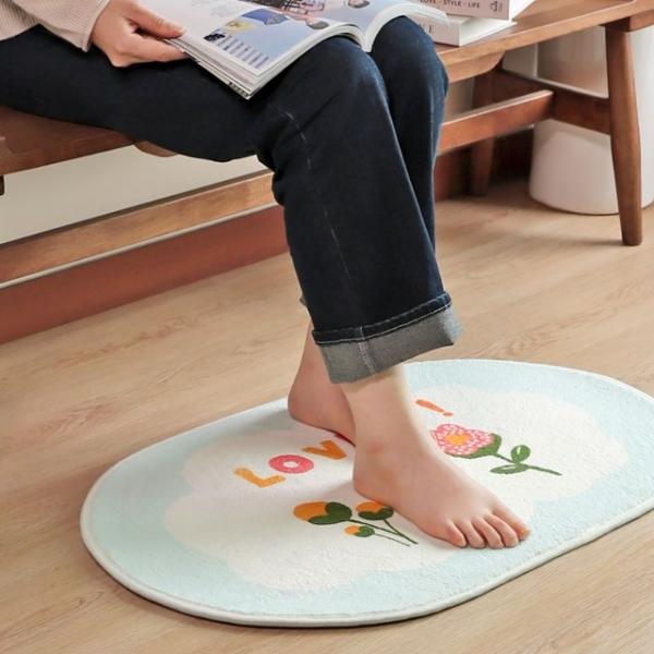 미끄럼방지 극세사 발매트 타원형 사각형 6종