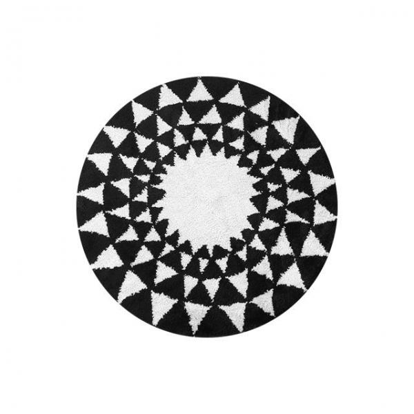 스칸디카페트 원형러그 미니사계절 단모매트 거실의자