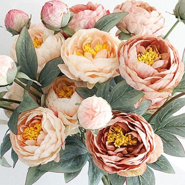 조화꽃 모란꽃 가지 인테리어 조화 나뭇가지 예쁜조화