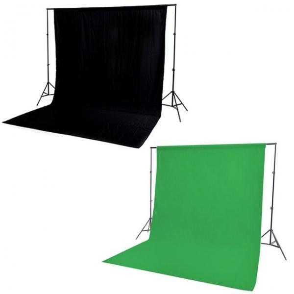 코튼 크로마키 촬영배경천 스탠드 세트