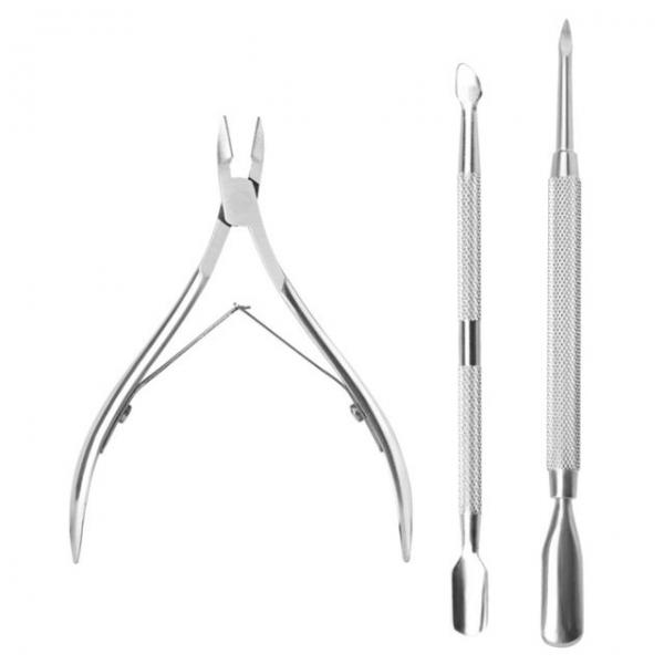 스텐 네일 푸셔 니퍼 젤 큐티클 제거 셀프 손톱 3종