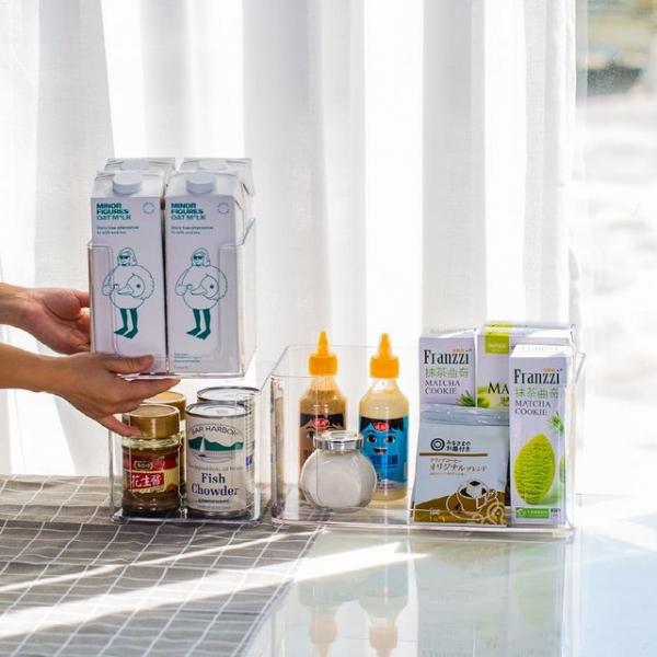 투명 오픈형 다용도 냉장고 과자 수납함 정리트레이