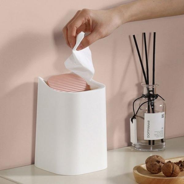 파스텔 스윙형 데스크 미니 휴지통