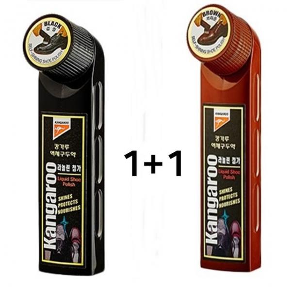 캉가루 구두약 2개 블랙 브라운 액체구두약
