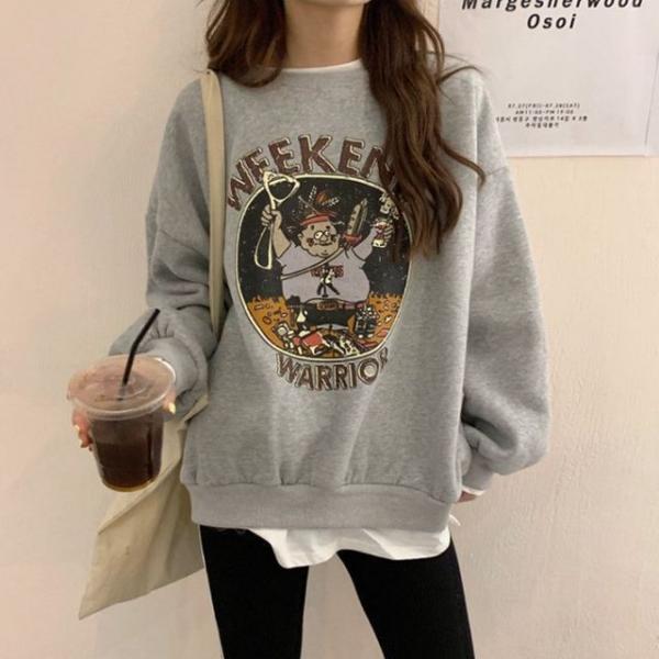 레이어드 기모 맨투맨 티셔츠