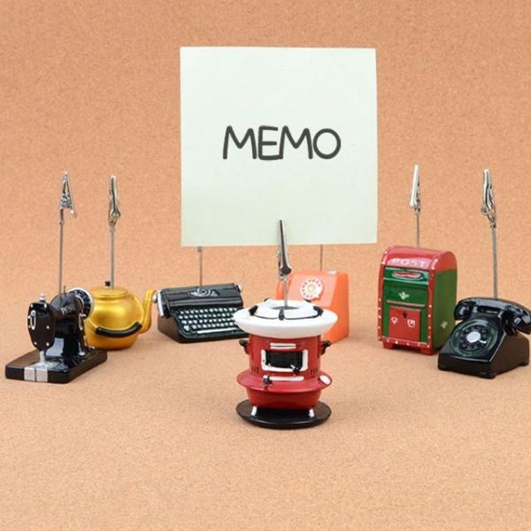 명함 메모 사진 레트로 메모홀더 클립 인테리어소품