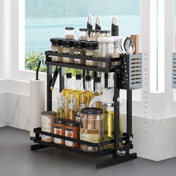키밍 접이식 조미료 주방 양념통 수납 2단 선반 수납