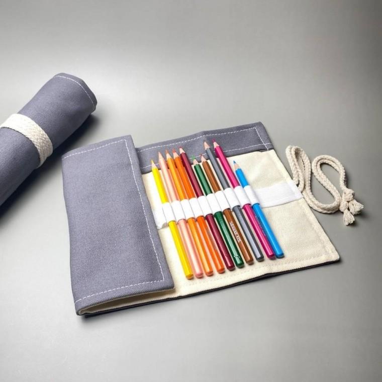 롤파우치 필통 롤타입 심플 24구 색연필파우치 휴대용