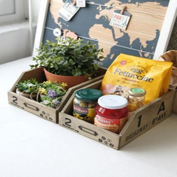 서랍박스 브로드웨이 우드 수납함 다용도박스 1P