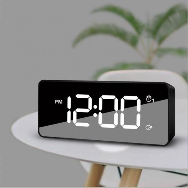 키밍 led 무소음 탁상시계 침대옆 알람시계 인테리어
