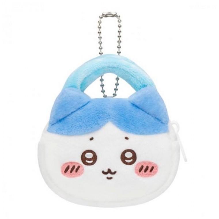 치이카와 푹신 방오형 컴팩트 파우치 키링 7cm 하치와레