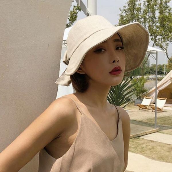 리본 데일리 린넨 벙거지 버킷햇 모자 HH-M11