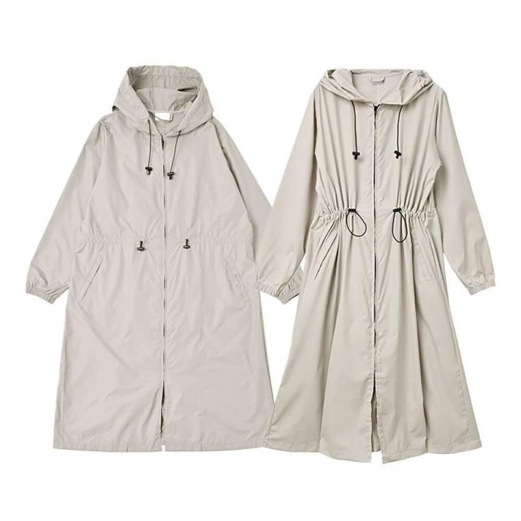 여성용 일본 레인코트 세트(베이지) 파우치 2WAY 정품 G