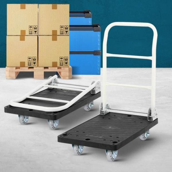 검정 사각대차 소-플라스틱 다용도 바퀴 운반 수레 차