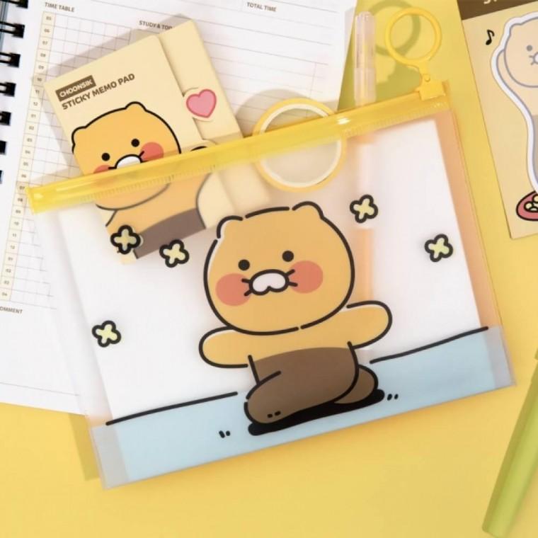 PVC파우치 카카오 1p 꽃길 춘식이