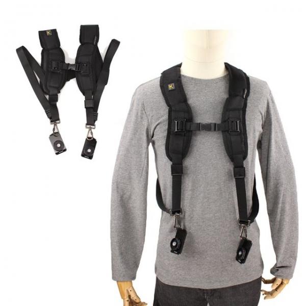 더블 어깨 가슴 스트랩 DSLR 카메라 슬링 X반도 멀티