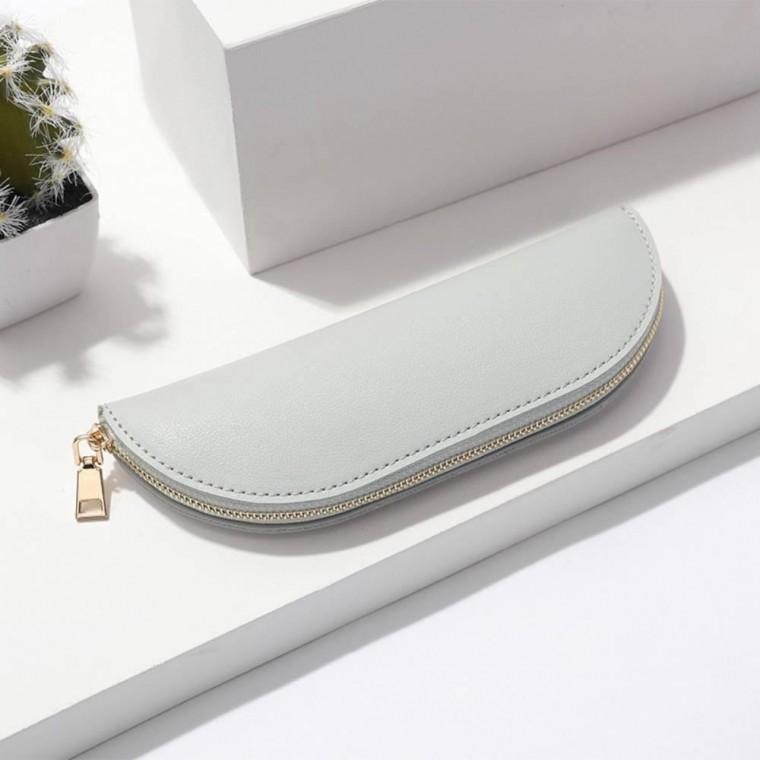 가죽 대학생필통 심플 볼펜 케이스 파우치