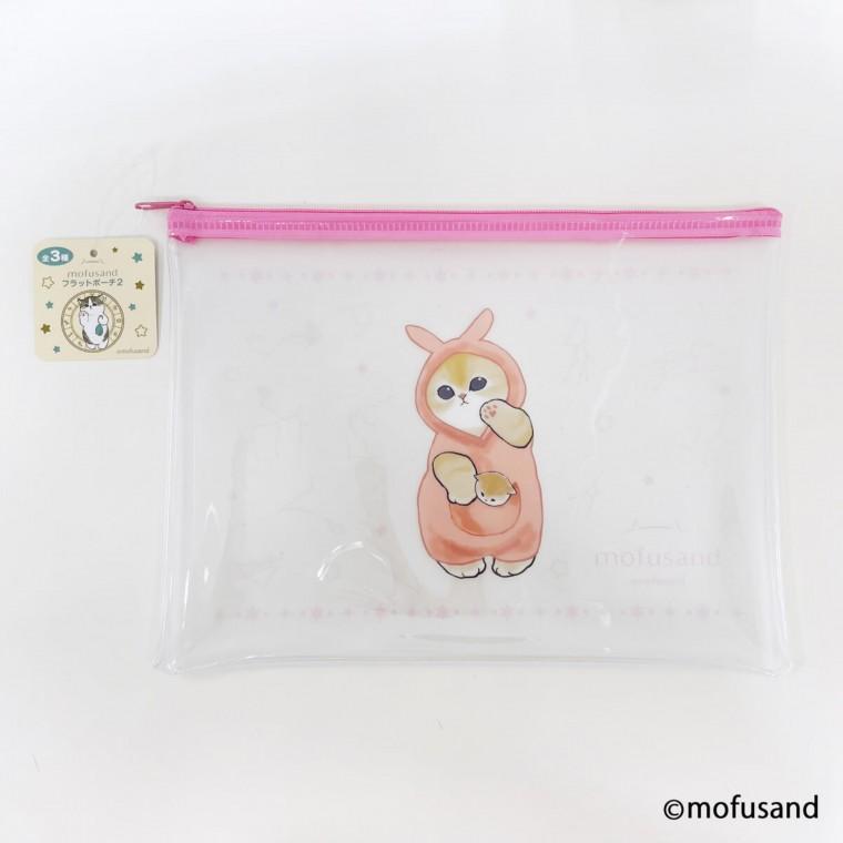 MOFUSAND 캐릭터 PVC 파우치 투명 모후샌드 핑크