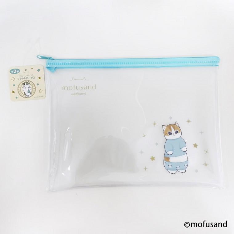 MOFUSAND 캐릭터 PVC 파우치 투명 모후샌드 블루