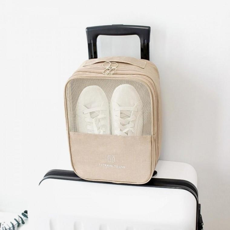 여행용 신발파우치 여행 신발 주머니 보관 슈즈백 (3켤레보관)