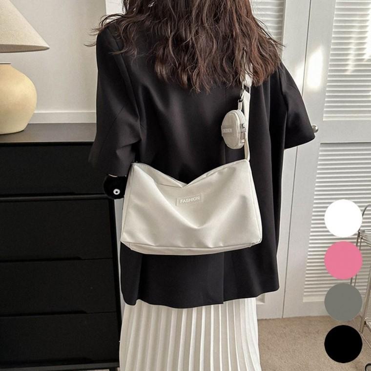 나일론 크로스백 키링 에코 파우치포함 슬링백 수납력