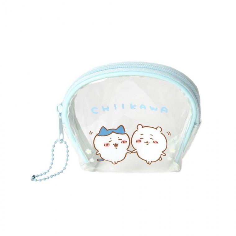 먼작귀 블루 반원 투명 파우치