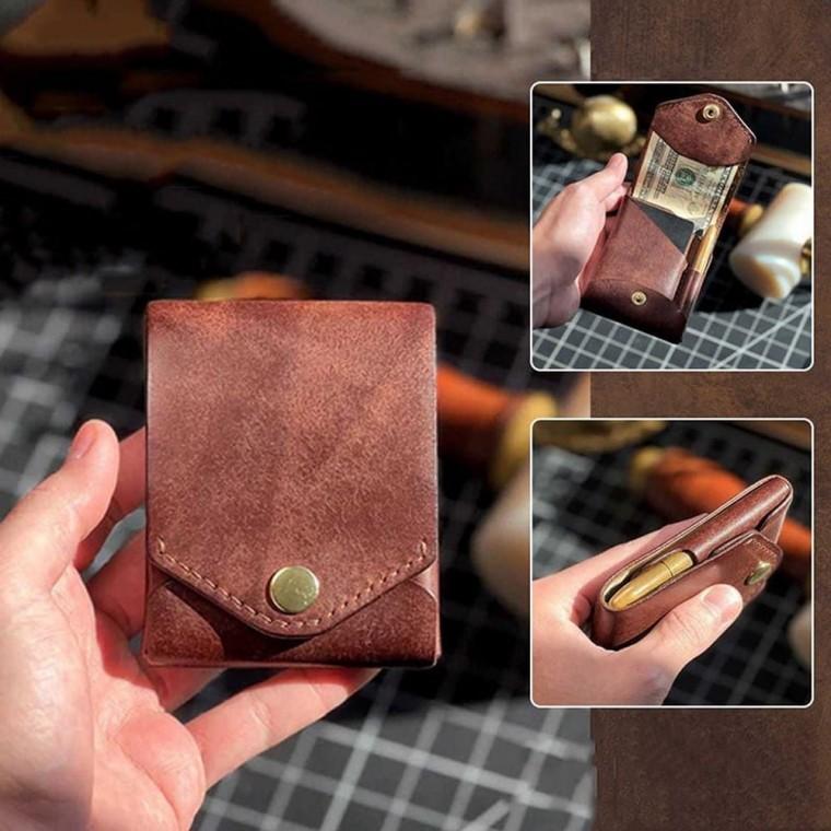 반지갑 미니 파우치 남자 카드지갑 생일선물 수납 빈티지 남자지갑