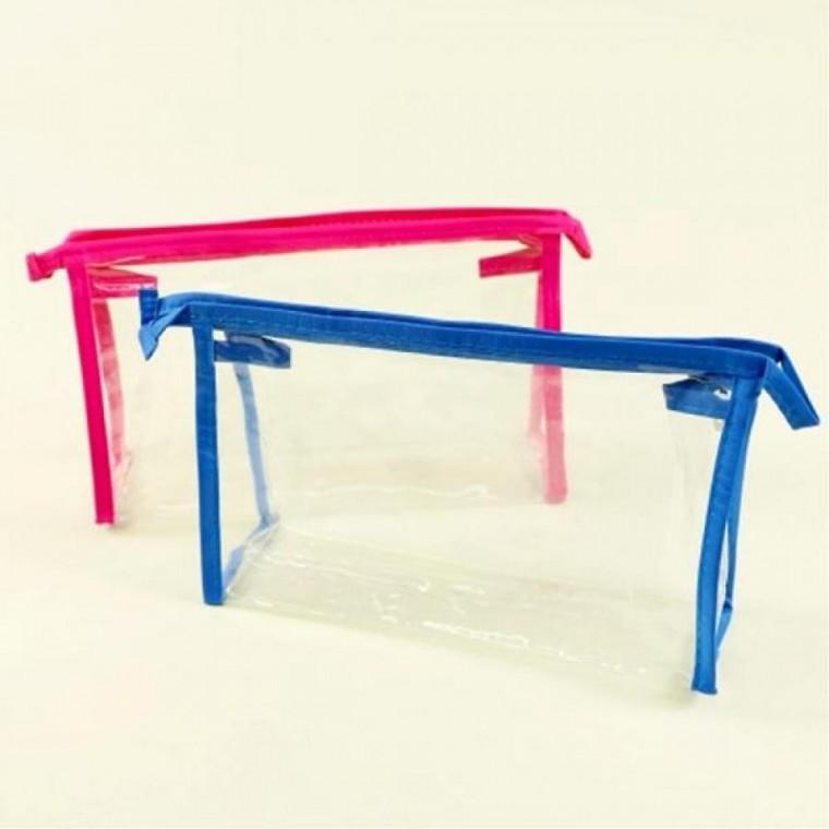 PVC 사각 투명 파우치 2종