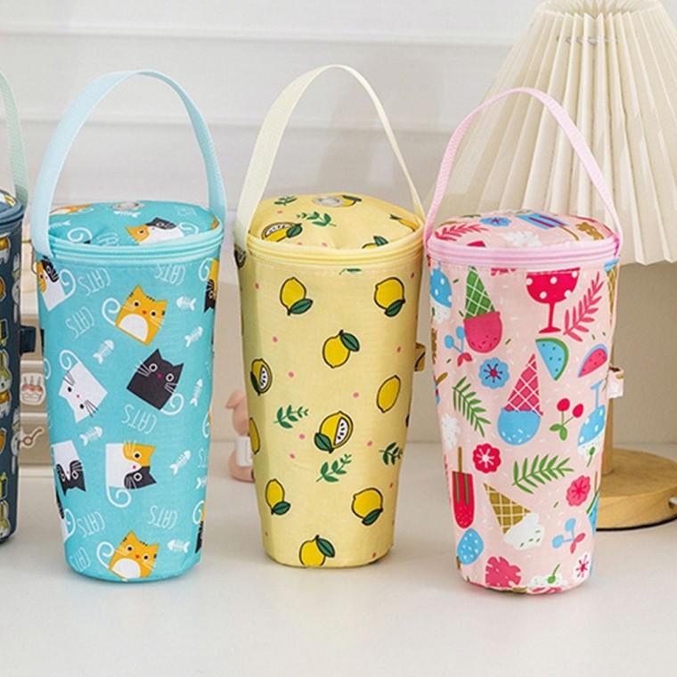 손잡이 백 파우치 물병 보냉 가방 주머니 음료디스펜서 생수병손잡