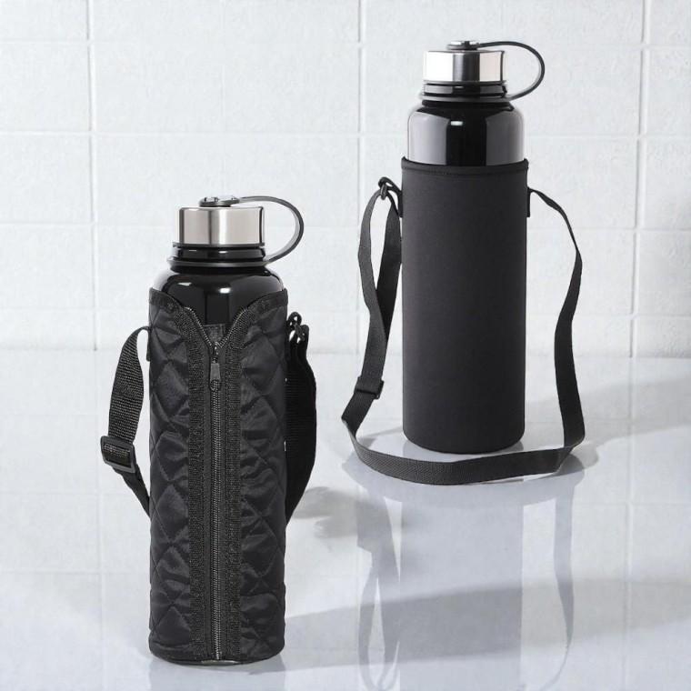 대용량 진공 올 스텐 보온병 1.5L 스트랩 파우치 텀블러 보냉병