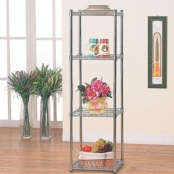 메탈랙350 4단 수납장 진열대 거실앵글 틈새 벽선반