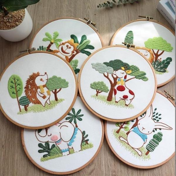 키밍 귀여운 캐릭터 패키지 세트 동물 십자수 집콕