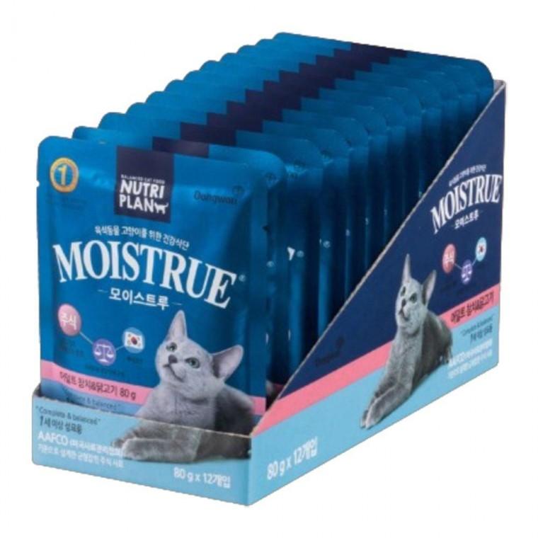 고양이 습식 강화 사료 어덜트 80g 12P 주식 파우치 영양