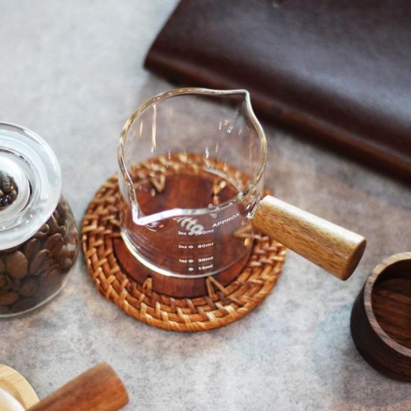 홈카페 핸드드립 시타 투웨이 우드핸들 샷잔 100ml