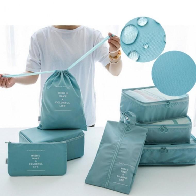여행용 파우치 가방 세트 정리 짐 7종 스카이