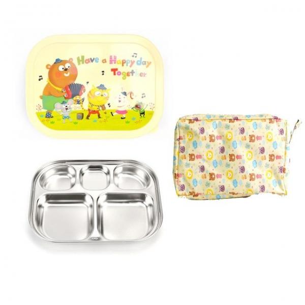 단체급식 스텐 도시락(식판 뚜껑 주머니)