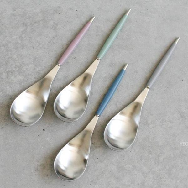 스텐 우동스푼 볼넓은 숟가락 조리용 간보기 스푼