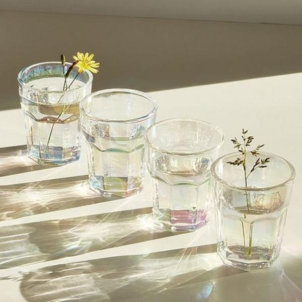 소주잔 술잔 유리 글라스 술컵 투명잔 홀로그램 4p