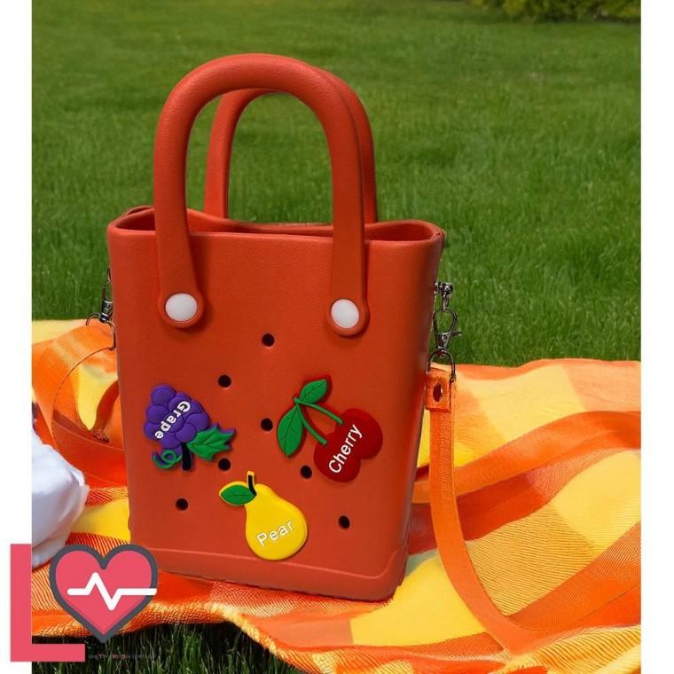 DIY 비비드 여학생 오렌지 젤리 아쿠아 크로스백 EVA 선물 방수가방 초등 가방꾸미기 롱타임헬씨 파츠세트
