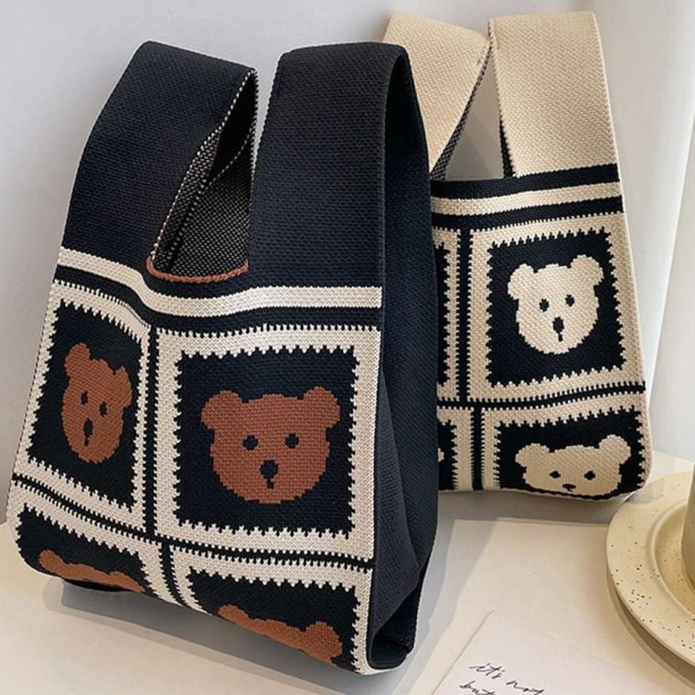 니트 가방 미니 여성 백 토트 손 가벼운 니트손가방 핸드백 여성