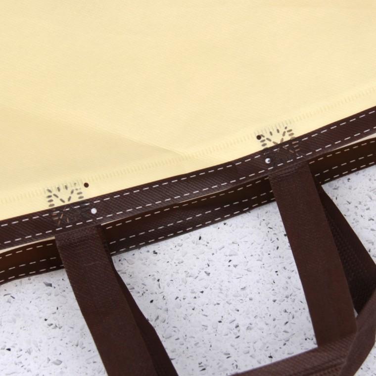 고급형 부직포 리유저블 가로쇼핑백 휴대용장바구니 가방 베이지갈테 부직포가방 대