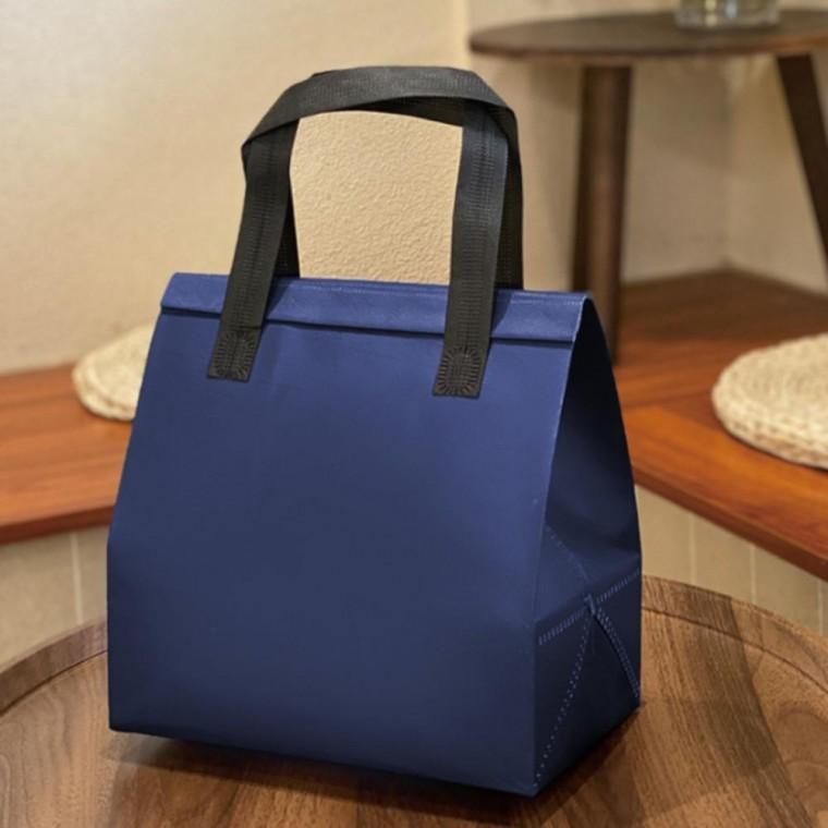 1개 곤색 24x24 부직포 보냉가방 보온백 일회용 보냉백 손잡이 보냉쇼핑백 보온보냉가방