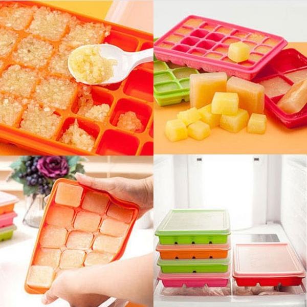 이유식 냉동마늘 위생적인 실리콘 아이스 트레이