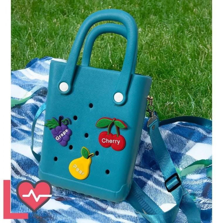 파츠세트 대량 롱타임헬씨 휴가 수영가방 EVA 회사선물 젤리 비비드 크로스백 방수 과일 그린 여름 레이크