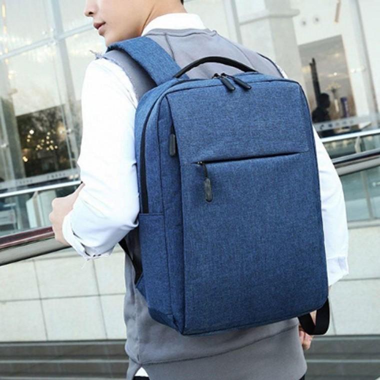 남자 인기 백팩 USB 포트 노트북 책가방 네이비 가방